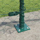 Hexagonal hegn med betonbund 100 x 0,6 m PVC-belagt stål Grøn