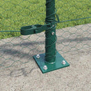 Hexagonal hegn med betonbund 100 x 0,8 m PVC-belagt stål Grøn