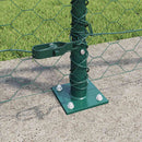 Hexagonal hegn med betonbund 100 x 0,8 m PVC-belagt stål Grøn