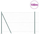 Hexagonal hegn med betonbund 100 x 1,6 m PVC-belagt stål Grøn
