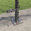 Hexagonal hegn med betonbund 10 x 0,4 m PVC-belagt stål Grå