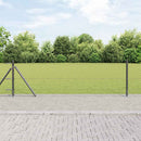 Hexagonal hegn med betonbund 10 x 0,4 m PVC-belagt stål Grå