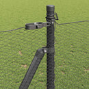 Hexagonal hegn med betonbund 10 x 0,8 m PVC-belagt stål Grå