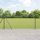 Hexagonal hegn med betonbund 10 x 1 m PVC-belagt stål Grå Mesh