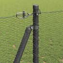 Hexagonal hegn med betonbund 10 x 1,2 m PVC-belagt stål Grå
