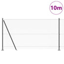 Hexagonal hegn med betonbund 10 x 1,2 m PVC-belagt stål Grå