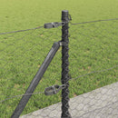 Hexagonal hegn med betonbund 25 x 0,4 m PVC-belagt stål Grå