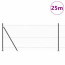 Hexagonal hegn med betonbund 25 x 0,8 m PVC-belagt stål Grå