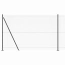 Hexagonal hegn med betonbund 25 x 1,5 m PVC-belagt stål Grå
