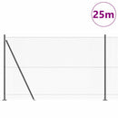 Hexagonal hegn med betonbund 25 x 1,5 m PVC-belagt stål Grå
