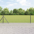 Hexagonal hegn med betonbund 50 x 0,4 m PVC-belagt stål Grå
