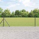 Hexagonal hegn med betonbund 50 x 0,5 m PVC-belagt stål Grå