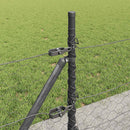 Hexagonal hegn med betonbund 100 x 0,5 m PVC-belagt stål Grå