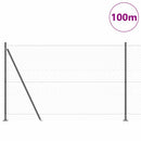 Hexagonal hegn med betonbund 100 x 1,6 m PVC-belagt stål Grå