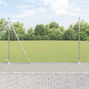 Hexagonal hegn med betonbund 10 x 1,4 m Galvaniseret stål Sølv