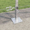 Hexagonal hegn med betonbund 10 x 1,5 m Galvaniseret stål Sølv