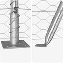 Hexagonal hegn med betonbund 10 x 1,5 m Galvaniseret stål Sølv