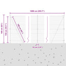 Hexagonal hegn med betonbund 10 x 1,5 m Galvaniseret stål Sølv