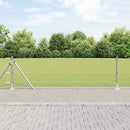 Hexagonal hegn med betonbund 25 x 0,4 m Galvaniseret stål Sølv