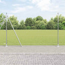 Hexagonal hegn med betonbund 25 x 1,6 m Galvaniseret stål Sølv