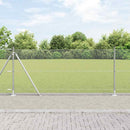 Hexagonal hegn med betonbund 50 x 0,8 m Galvaniseret stål Sølv