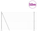 Hexagonal hegn med betonbund 50 x 1,2 m Galvaniseret stål Sølv