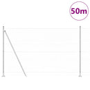 Hexagonal hegn med betonbund 50 x 1,4 m Galvaniseret stål Sølv