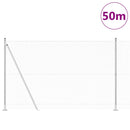 Hexagonal hegn med betonbund 50 x 1,5 m Galvaniseret stål Sølv