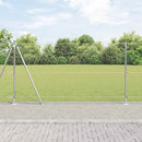 Hexagonal hegn med betonbund 100 x 1,2 m Galvaniseret stål Sølv
