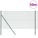 Svejset trådhegn jordfastgørelse 50 x 1,2 m PVC-belagt stål