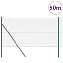 Svejset trådhegn jordfastgørelse 50 x 1,2 m PVC-belagt stål