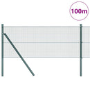 Svejset trådhegn jordfastgørelse 100 x 0,8 m PVC-belagt stål