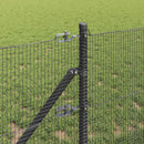 Svejset trådhegn jordfastgørelse 10 x 0,6 m PVC-belagt stål Grå