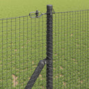 Svejset trådhegn jordfastgørelse 10 x 1,2 m PVC-belagt stål Grå