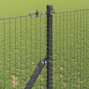 Svejset trådhegn jordfastgørelse 10 x 1,2 m PVC-belagt stål Grå