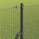 Svejset trådhegn jordfastgørelse 10 x 1,5 m PVC-belagt stål Grå