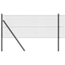 Svejset trådhegn jordfastgørelse 25 x 0,4 m PVC-belagt stål Grå