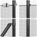 Svejset trådhegn jordfastgørelse 25 x 0,8 m PVC-belagt stål Grå