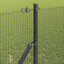 Svejset trådhegn jordfastgørelse 25 x 1 m PVC-belagt stål Grå