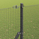 Svejset trådhegn jordfastgørelse 25 x 1,5 m PVC-belagt stål Grå