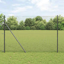 Svejset trådhegn jordfastgørelse 50 x 1,4 m PVC-belagt stål Grå