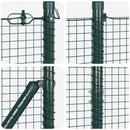 Svejset trådhegn med spidser 10 x 1,2 m (B x H) PVC-belagt Stål