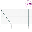 Svejset trådhegn med spidser 10 x 1,5 m (B x H) PVC-belagt Stål