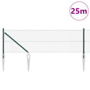 Svejset trådhegn med spidser 25 x 0,6 m (B x H) PVC-belagt Stål