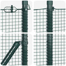 Svejset trådhegn med spidser 25 x 1 m (B x H) PVC-belagt Stål