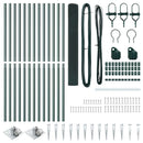 Svejset trådhegn med spidser 25 x 1,2 m (B x H) PVC-belagt Stål
