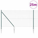 Svejset trådhegn med spidser 25 x 1,2 m (B x H) PVC-belagt Stål