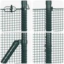Svejset trådhegn med spidser 25 x 1,4 m (B x H) PVC-belagt Stål