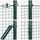Svejset trådhegn med spidser 25 x 1,4 m (B x H) PVC-belagt Stål