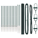 Svejset trådhegn med spidser 25 x 1,6 m (B x H) PVC-belagt Stål